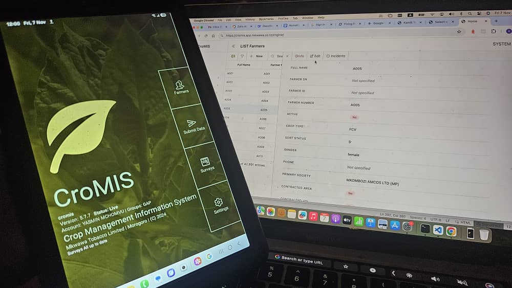 CroMIS digital platform dashboard screenshot